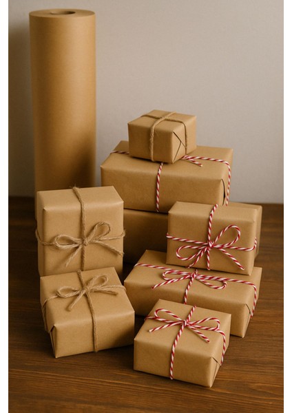 50 cm x 10 M Rulo Kraft Kağıt - Hediye Paketi, Çiçek Sarımı, Ambalaj, Kargo Paketleme, El Işi 1 Adet