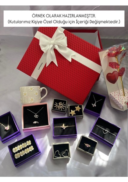 Elite Kişiye Özel 24’lü Takı Advent Calendar Kutusu Kırmızı Kutu 1 Adet