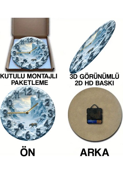 Sessiz Yuvarlak Ahşap Duvar Saati, Kuvars Hareketli 3D Görünümlü 2d Saat SDW094 indirimleri