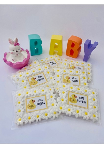 Kokulutaş Papatya Çerçeve Magnet,doğum Günü,1 Yaş,baby Shower,mevlüt(15 Adet) 1 Adet modelleri