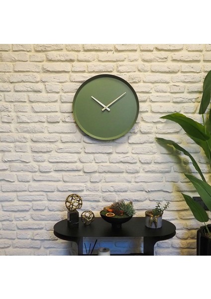 Earthy Metal Yeşil Duvar Saati - Dekoratif Duvar Saatleri - Ev Ofis Dekorasyonu - APS111 modelleri