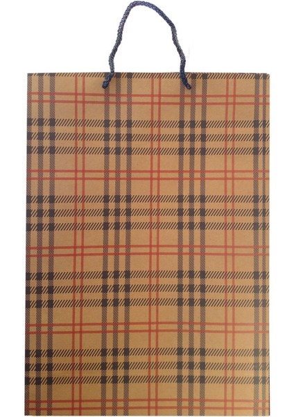 Kraft Ipli Kağıt Alışveriş Çantası - 36X25X9CM (Hediyelik, Yılbaşı, Doğum Günü Karton Çanta) 1 Adet fiyatları