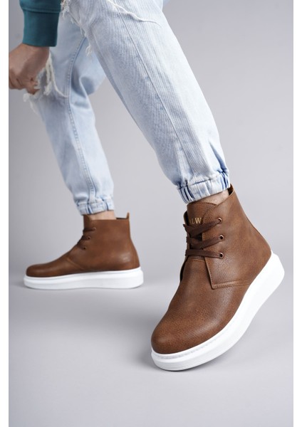 ET207 Oslo Bağcıklı Cilt Erkek Günlük Spor Bot Bt - Taba