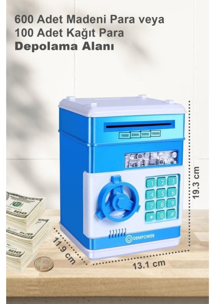 Dp-95 Şifreli Elektronik Kumbara Mavi 1 Adet