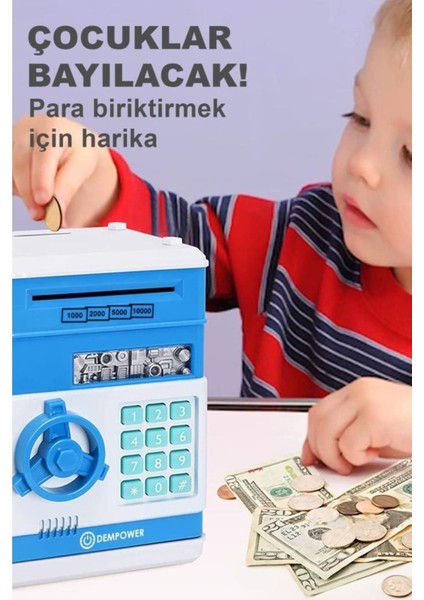 Dp-95 Şifreli Elektronik Kumbara Mavi 1 Adet