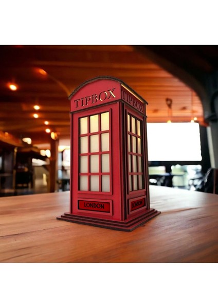 Londra Telefon Kulübesi Görünümlü Tipbox Bahşiş Kutusu 1 Adet