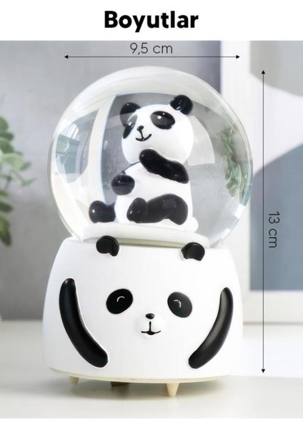 Panda Tasarımlı Işıklı Kar Küresi 1 Adet