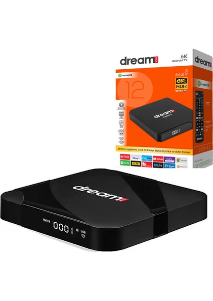 Android Tv Box Uydu Alıcı 2-16GB 6k Medya Player Dreamstar I1 R42