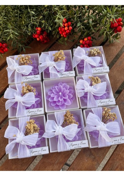 20 Adet Süslemeli Lotus Mum, Nikah Şekeri, Doğum, Sünnet, Düğün Nişan Söz, Kına, Hediyelik 1 Adet fırsatları