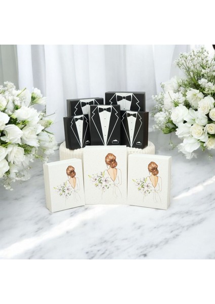 Büyük Boy Xxl-5 - Damat Bohçası -Gelin Xxl Damat Kutusu Çeyizkutususert Malzeme Hediye Seti 8 Li Set 1 Adet