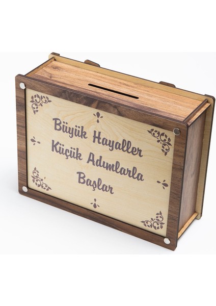 Deep Creative Parabox Hedef Kumbarası Ahşap-Krem Rengi Ahşap Kilitli 1 Adet fırsatları
