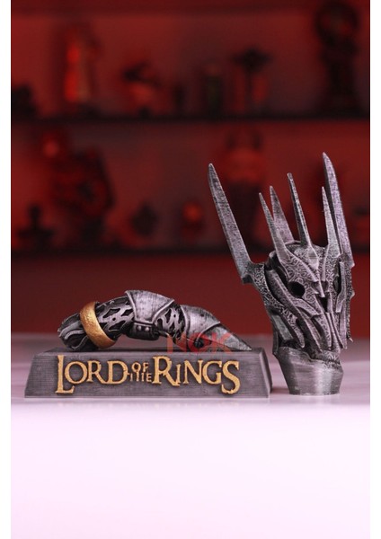 Sauron Büstü ve Kesik Parmak Ikili Set Yüzüklerin Efendisi - Lotr 1 Adet