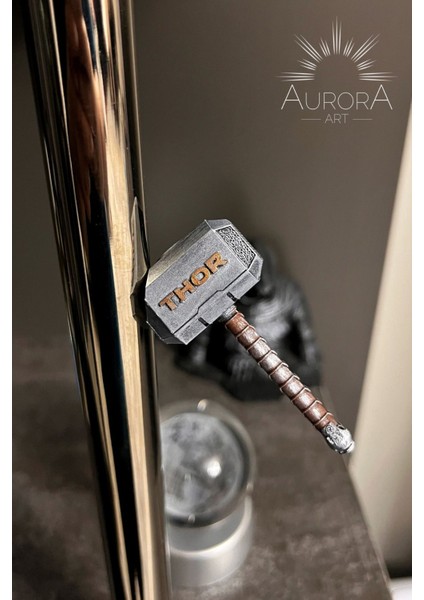 Elite Thor Mjolnir Magnet – Marvel Temalı El Boyaması 3D Reçine Baskı Figür (6cm) 1 Adet modelleri
