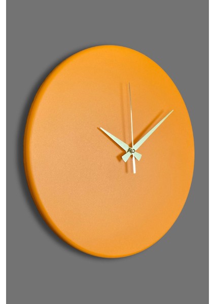 Round Model Bohem Dekoratif Metal Sıvama Akar Sessiz Mekanizmalı Duvar Saati (40*40 Cm)