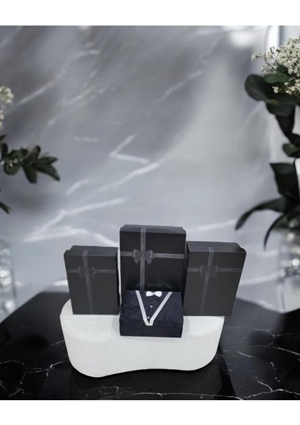 Damat Bohçası Çeyiz Sandık Kutu 4 'lü Set - Damat Bohça Sandığı 1 Adet