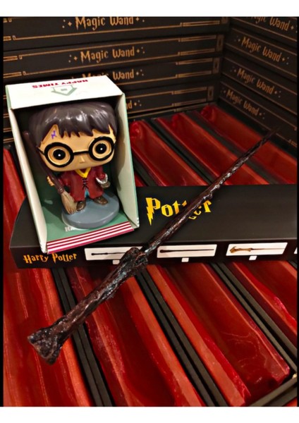 Harry Potter Metal Çekirdekli Asa ve Biblo 1 Adet