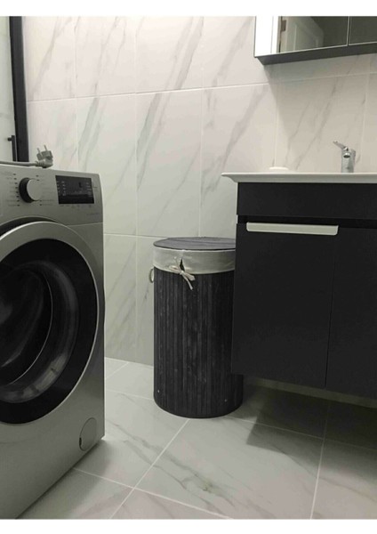 Elite Bambu Kirli Çamaşır Sepeti Yuvarlak 1 Adet indirimleri