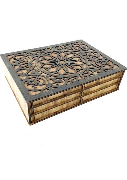Edessa Çekmeceli Tesbih Kutusu 3 Katlı Tespih Kutusu 1 Adet modelleri