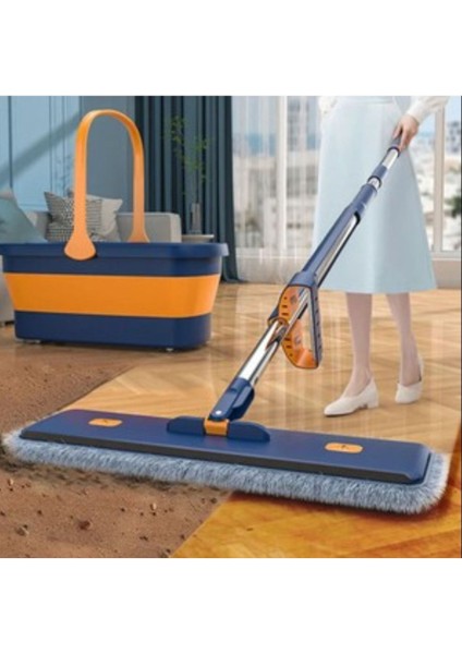 Elite Kendinden Sıkmalı Kova Mop Set Katlanabilir Kova 1 Yedek Bez 1 Adet
