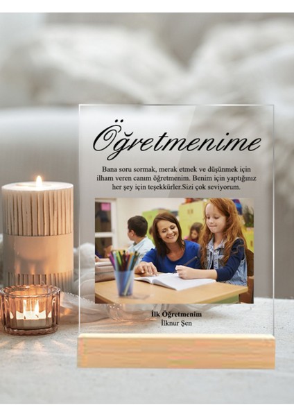 Öğretmen Günü Hediyesi Öğretmene Özel Hediye Pleksi 1 Adet