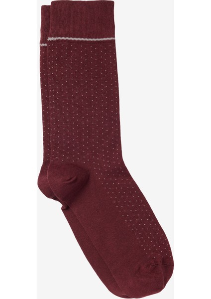 ALTINYILDIZ CLASSICS Erkek Bordo-Gri Desenli Bambulu Soket Çorap fiyatları