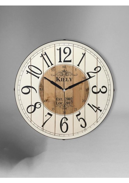 Exclucive Bombeli Cam Serisi Modern Desenli Sessiz Akar Duvar Saati 30 cm