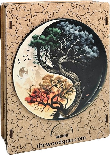 Elite Yin Yang - Özel Figürlü Ahşap Yapboz - Konsept Tasarım Puzzle 1 Adet
