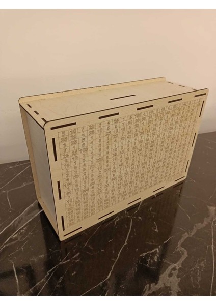 10000TL Hedef Kumbarası 3mm Ahşap Görünüm Mdf Büyük Boy 1 Adet