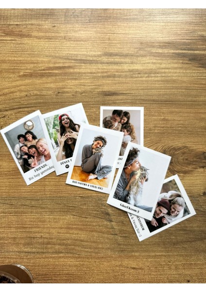 Mini Kişiye Özel Notlu 30 Adet Fotoğraf, Sevgiliye Arkadaşa Hediye Bebeğim Albüm 1 Adet