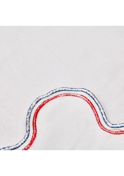 Soft Nonna Amerikan Servis - Mavi / Kırmızı - 30X50 cm