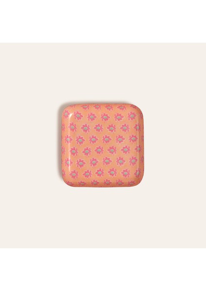 Nanpur Metal Dekoratif Tepsi 15X15X3 cm Somon