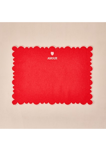 Soft Amore Amerikan Servis - Kırmızı - 30X50 cm