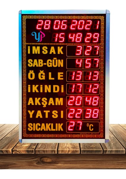 Vakitmatik - Cami Tipi - Cami Saati -Elektronik Imsakiye - Gümüş Model