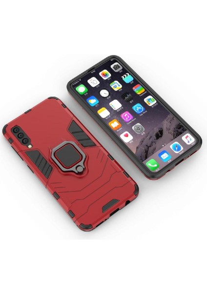 Halka Araba Dağı Kickstand Kılıf Samsung Galaxy A30S Darbeye Askeri (Yurt Dışından) modelleri