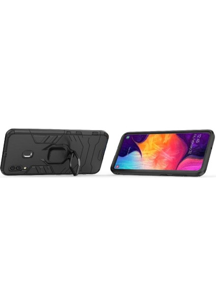 Halka Araba Dağı Kickstand Kılıf Samsung Galaxy Için A30 Kickstand Metal Halka (Yurt Dışından) modelleri