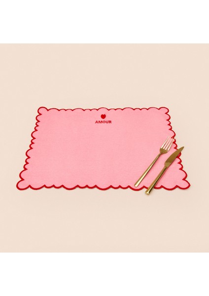 Soft Amore Amerikan Servis - Pembe - 30X50 cm