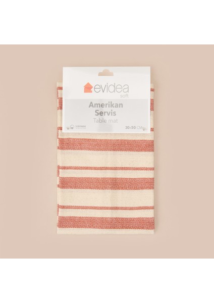 Soft Alno 2'li Amerikan Servis - Ekru / Kiremit - 30X50 cm modelleri