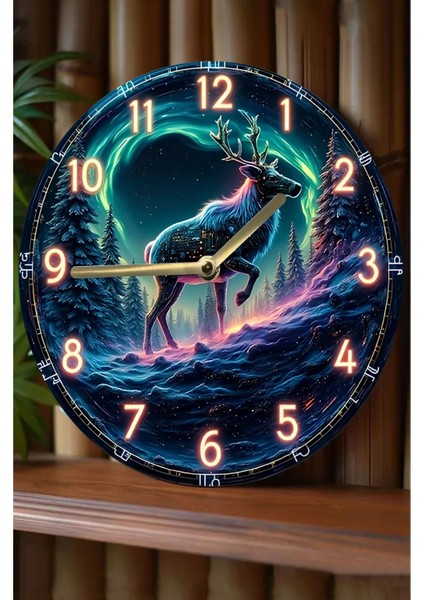 Sessiz Yuvarlak Ahşap Duvar Saati, Kuvars Hareketli 3D Görünümlü 2d Saat SDW109