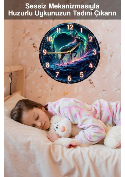 Sessiz Yuvarlak Ahşap Duvar Saati, Kuvars Hareketli 3D Görünümlü 2d Saat SDW109 fırsatları