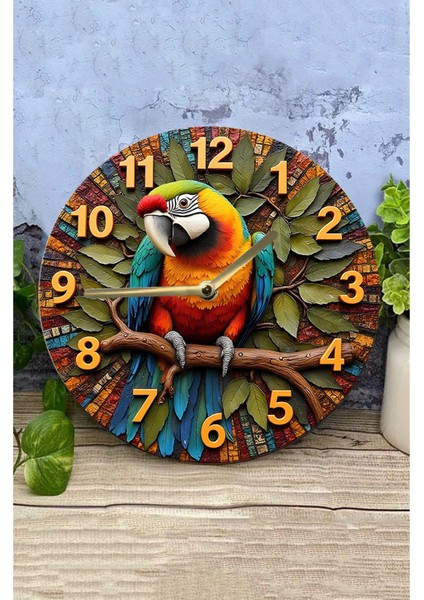 Sessiz Yuvarlak Ahşap Duvar Saati, Kuvars Hareketli 3D Görünümlü 2d Saat SDW105 modelleri