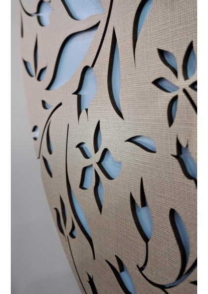 Erdizden Vizon Kaplamalı Mavi Işlemeli Yuvarlak Mdf Duvar Saati fırsatları