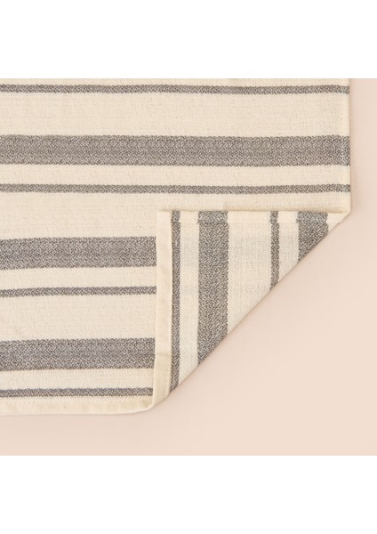 Soft Alno 2'li Amerikan Servis - Ekru / Antrasit - 30X50 cm