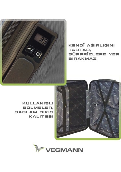 Tartılı Scavel Antrasit Orta Boy Valiz modelleri