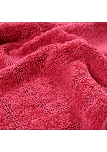 Solıd Çift Taraflı Pamuk %100 Pamuk Banyo Paspası 70X120 cm Fuşya