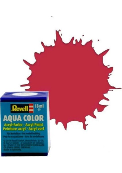 Nessiworld Aqua Color Carmine Red - Mat Boya- 18 ml