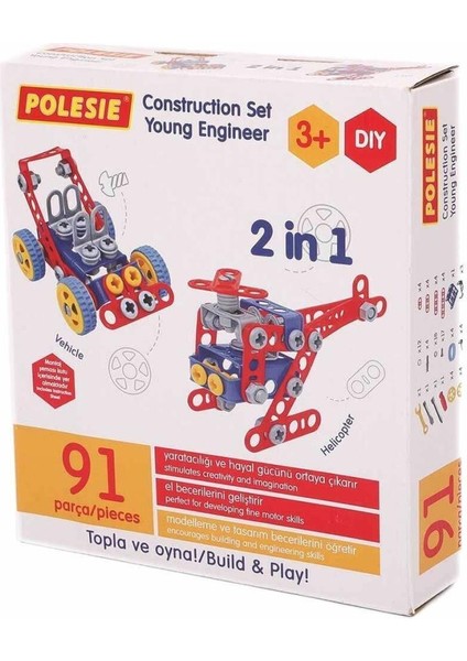 72986 Mucit 2'si 1 Arada Inşa Seti 91 Parça -Polesie