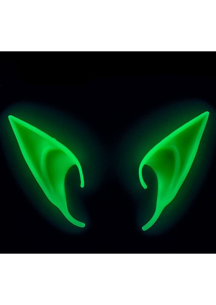Karanlıkta Yanan Fosforlu Lateks Elf Kulağı 1 Çift 10X5 cm indirimleri