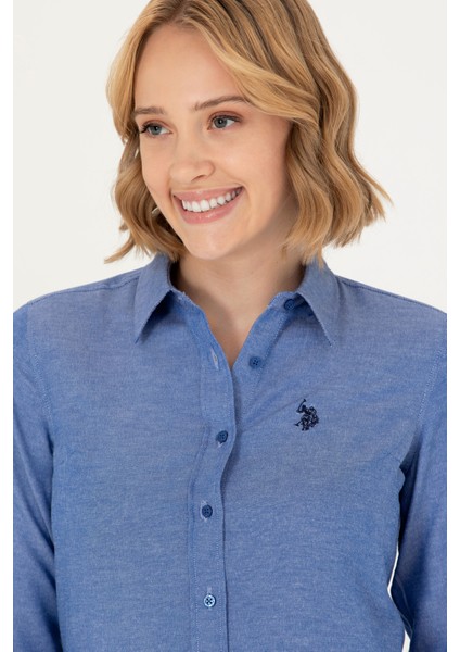 Kadın Saks Gömlek Basic 50277630-VR045 fiyatları