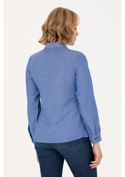 Kadın Saks Gömlek Basic 50277630-VR045 indirimleri