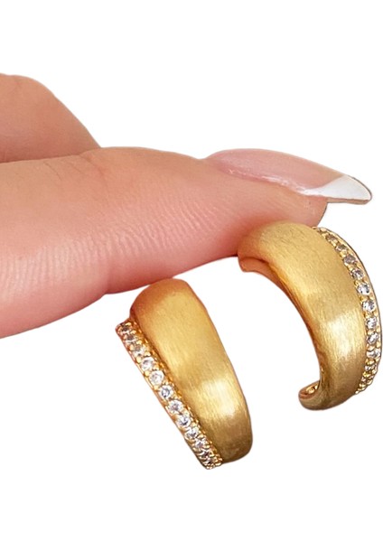 Niş Tasarım Metal Saplama Küpeler Moda Vintage Basit Moda Küpeler (Yurt Dışından)